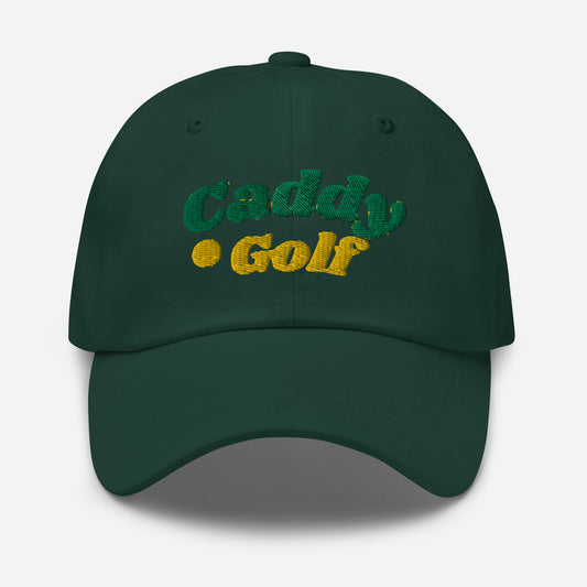Caddy Golf Retro Logo Green Baseball Hat-Caddy Golf
