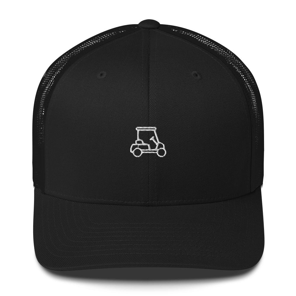 Black Caddy Logo Trucker Cap-Caddy Golf