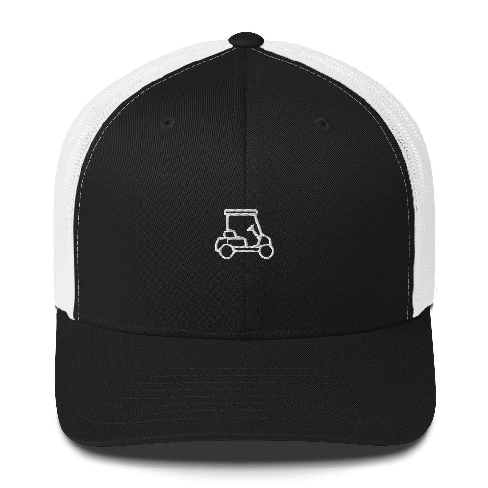 Black/White Caddy Logo Trucker Cap-Caddy Golf