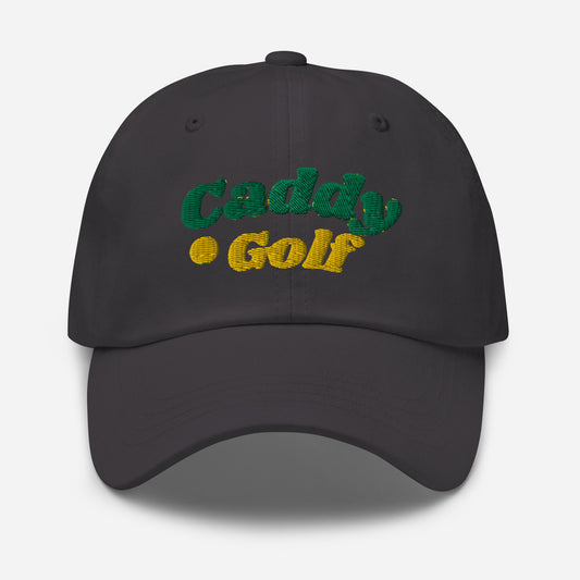 Caddy Golf Retro Logo Dark Grey Baseball Hat-Caddy Golf