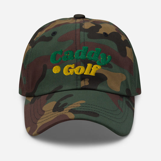 Caddy Golf Retro Logo Camo Baseball Hat-Caddy Golf