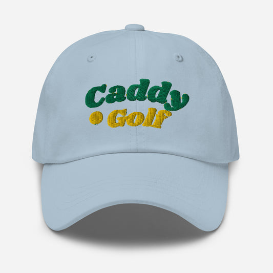 Caddy Golf Retro Logo Sky Blue Baseball Hat-Caddy Golf