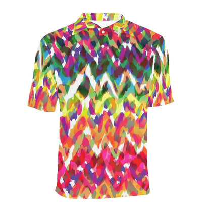 Abstract Watercolors Caddy Golf Polo-Caddy Golf