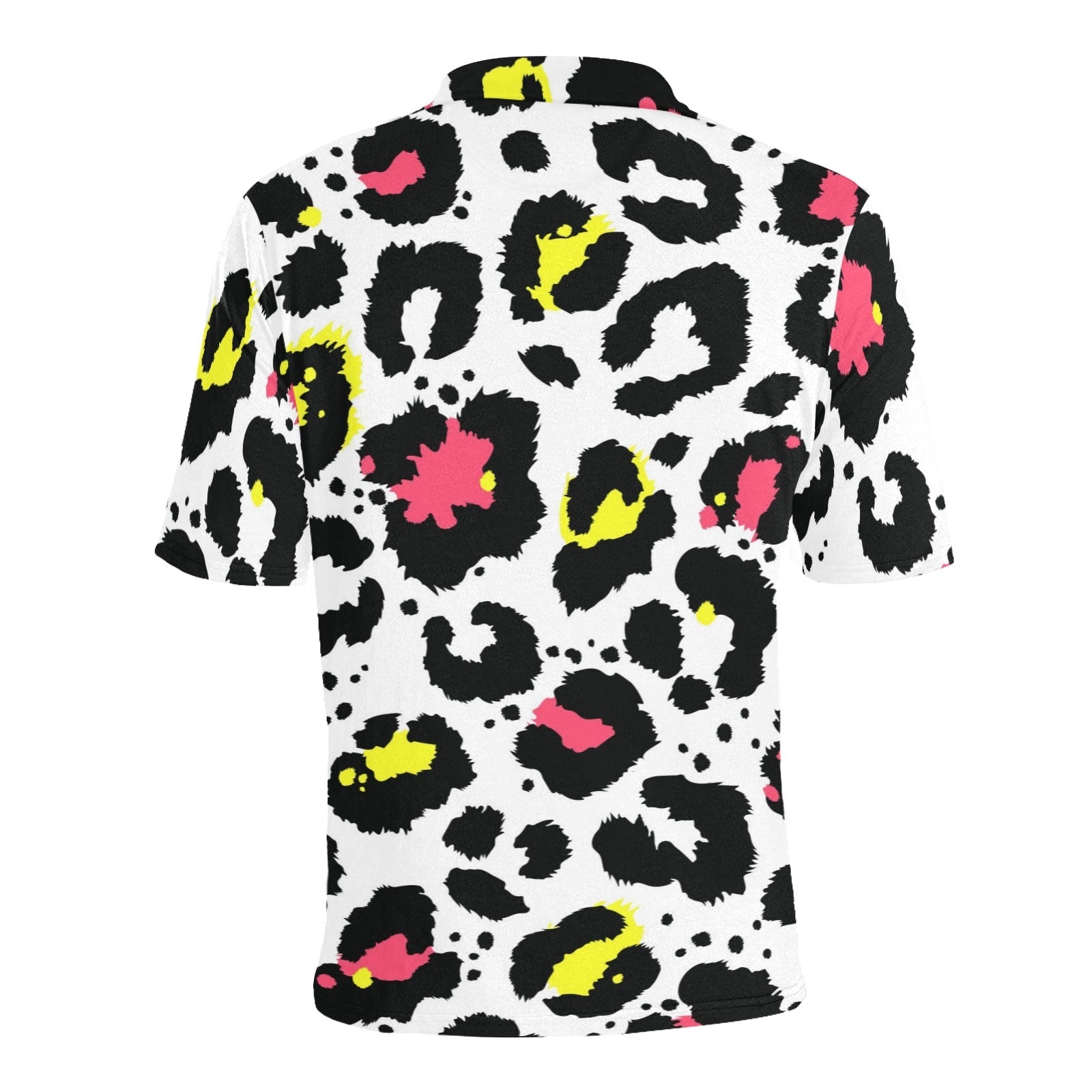 Pink and Yellow Cheetah Caddy Golf Polo-Caddy Golf