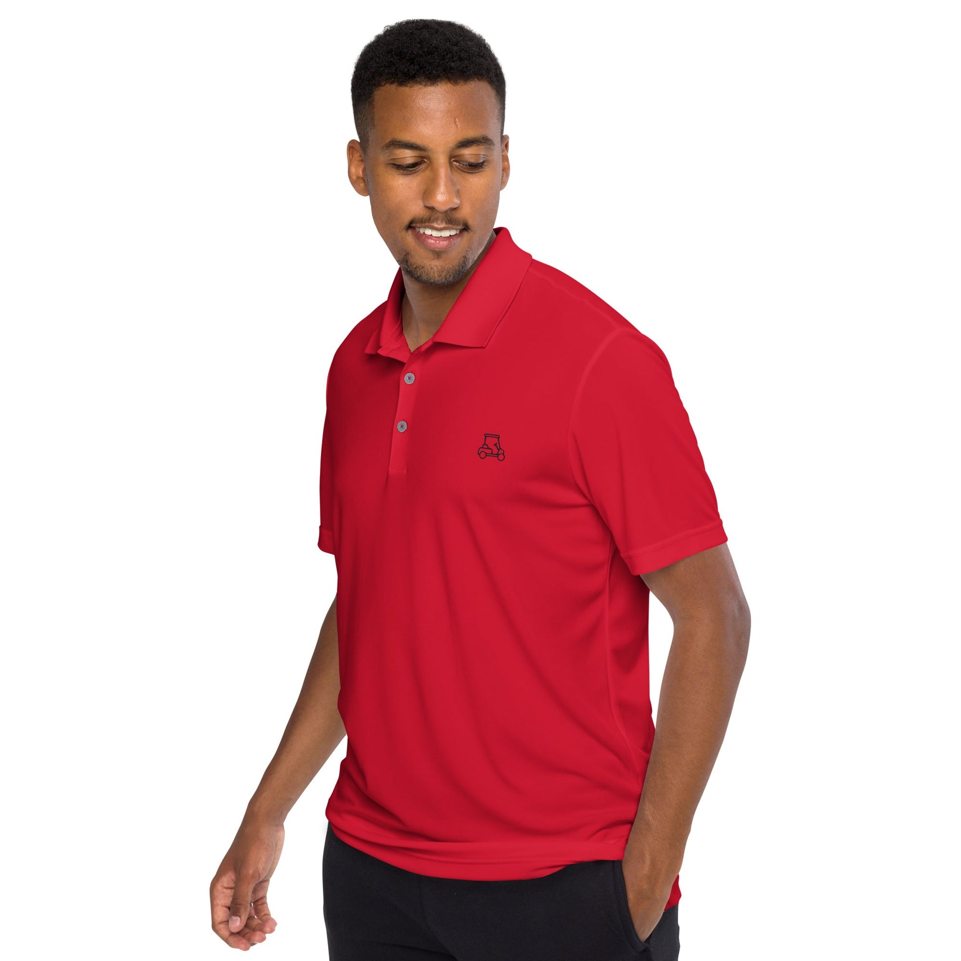 Red Adidas Dri-Fit Polo-Caddy Golf